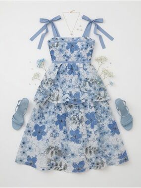 Crochet Lace Floral Maxi Dress